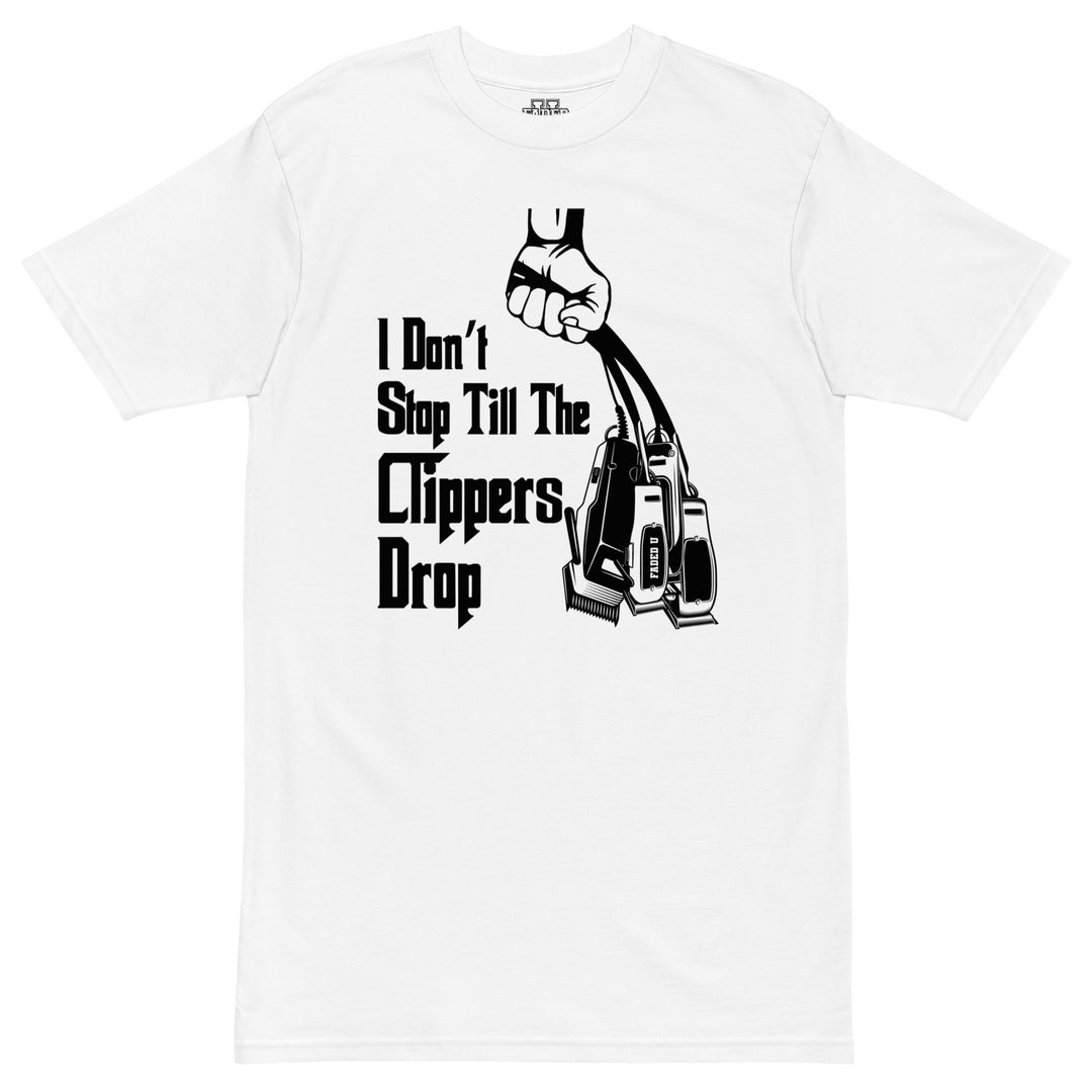 I Don't Stop Till The Clippers Drop Godfather Tee (white)